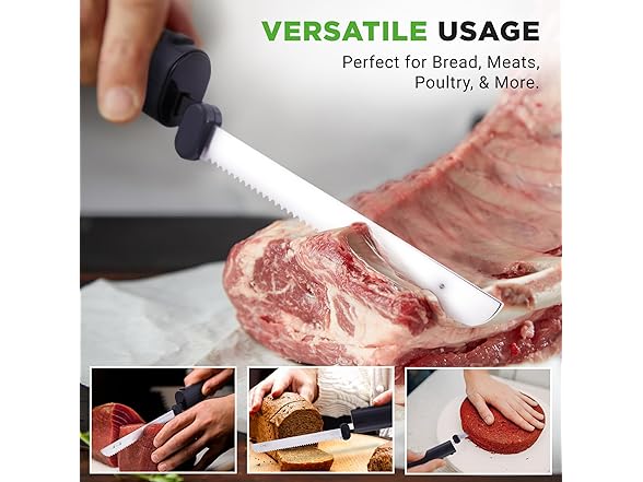 NutriChef Cordless Electric Knife- Black