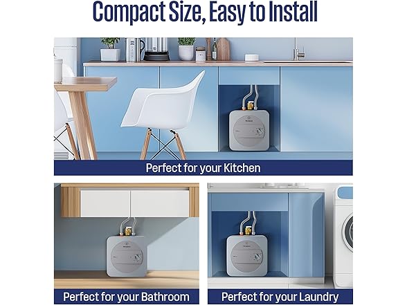 Westinghouse Electric Mini Tank Water Heater - 1.3 Gallon Po (Open Box)