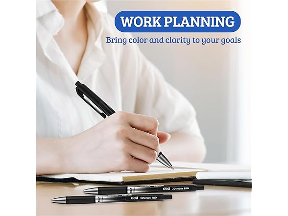 12 Pack Gel Pens, 0.7mm Black