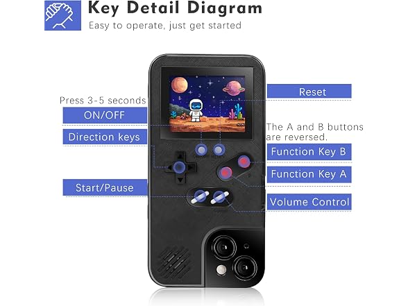 Chu9 Game Phone Case, 168 Built-in Small Video