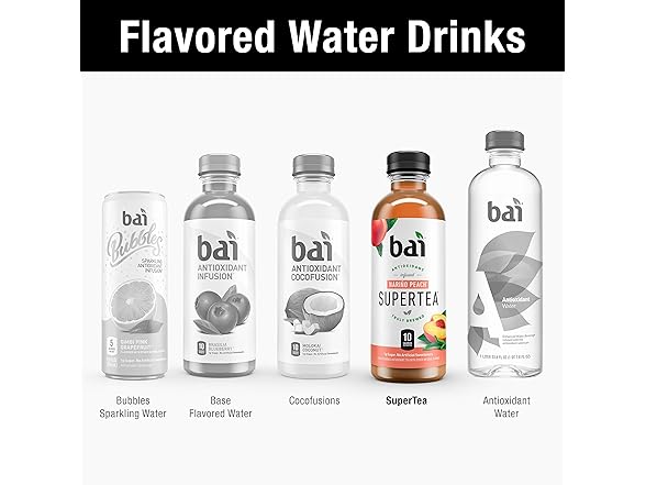 12CT Bai Iced Tea, Narino Peach, Antioxidant Infused