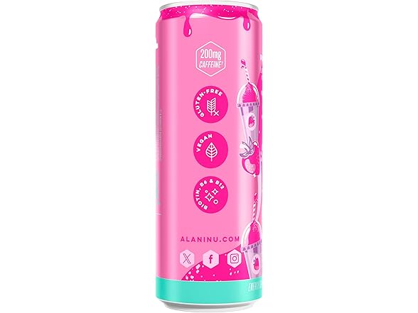 1CT Alani Nu Energy Drink, Pink Slush, 12 Fl Oz