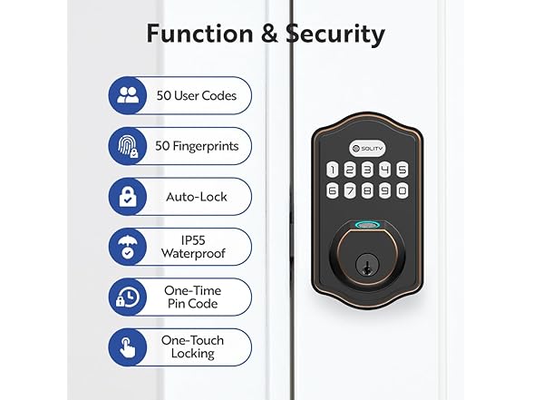 Solity Smart Digital Electronic Deadbolt Door Lock