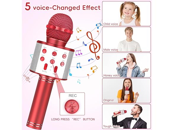 KIDWILL Wireless Karaoke Microphone