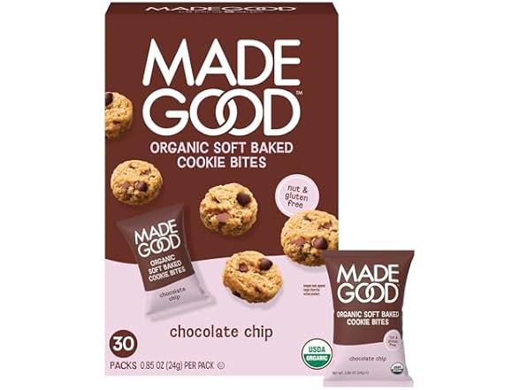30CT MadeGood Soft Baked Chocolate Chip Mini Cookies