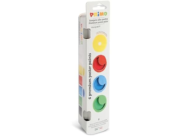 PRiMO Premium Tempera Paint Pot Set, 6-Color Classic
