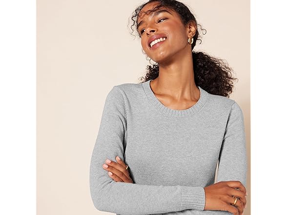 Amazon Essentials Womens Crewneck Cotton Sweater