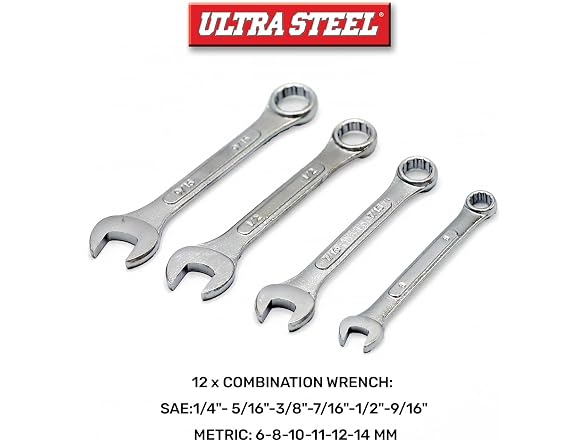 Ultra Steel 113PC Professional Mechanic Tool set