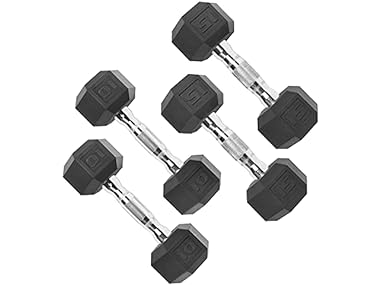 $39.99, Was $59.99, 33% Off! CAP Barbell 50lbs Coated Hex Dumbbells, 10x2 15x2 dealfomo