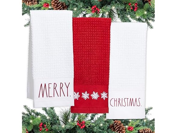 3Pk Rae Dunn Set of Hand Towels