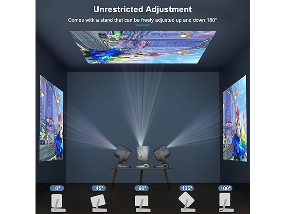 Smart TV 4K Movie Projector | 360 Stand