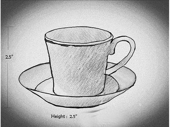 Lorren Home Trends Juliette-6 Espresso or Demitasse Cups