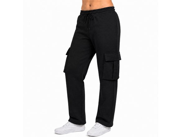 Womens Open Bottom Fleece Sweatpants