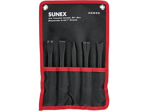 SUNEX TOOLS ACS5C Air Hammer Chisel 7” Cutting Set