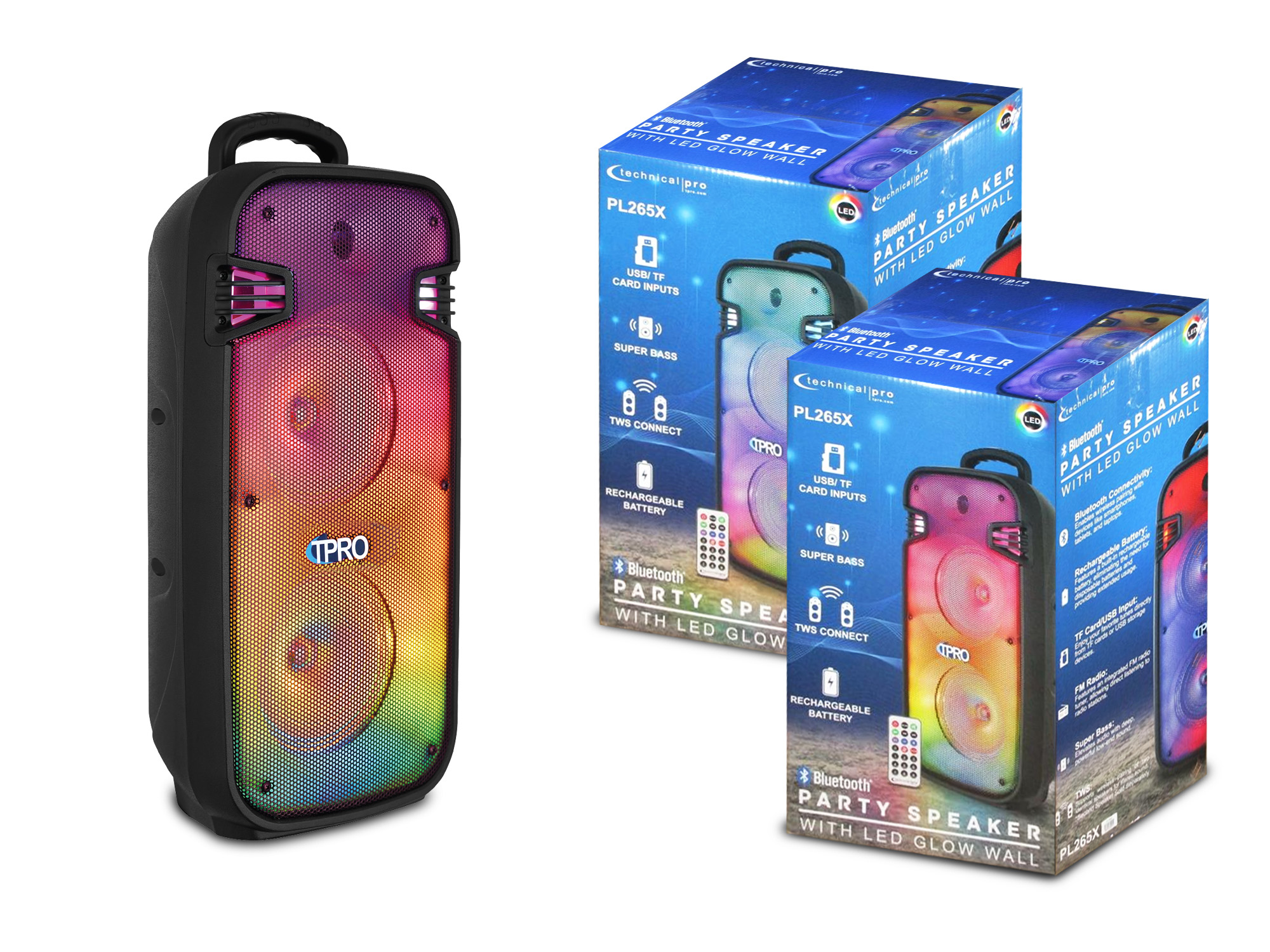 Dual 6.5" Rechargeable Bluetooth Speaker - Gallery 10
