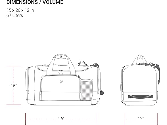 SwissGear 28" Duffle Grey/Black