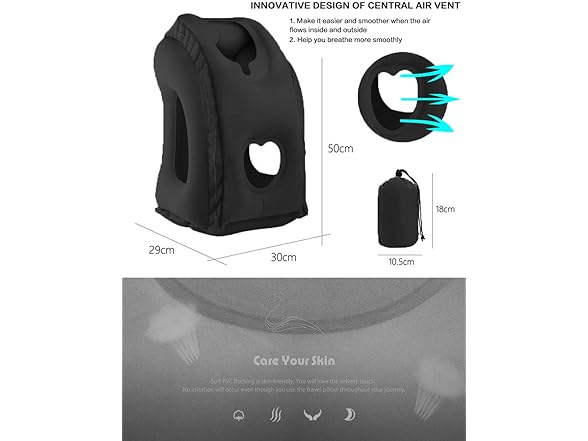 Kimiandy Inflatable Travel Neck Pillow