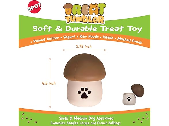 SPOT Treat Tumbler Mushroom – Freezable & Fillable