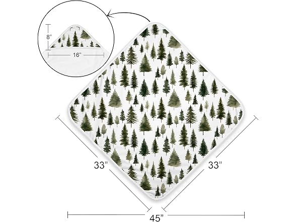 Sweet Jojo Designs Hooded Baby Towels (Sage G