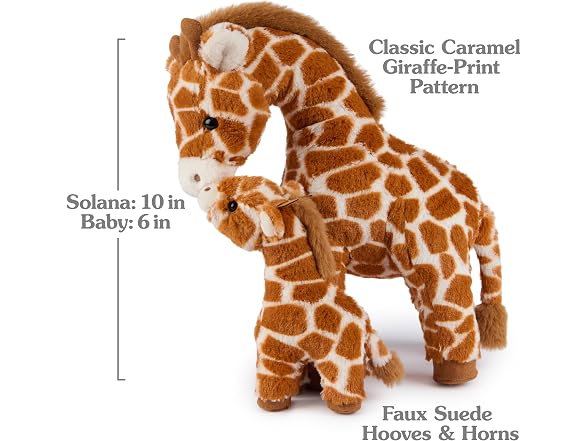 GUND Solana 10-Inch Giraffe with Calf 2-in-1 Plush Toy