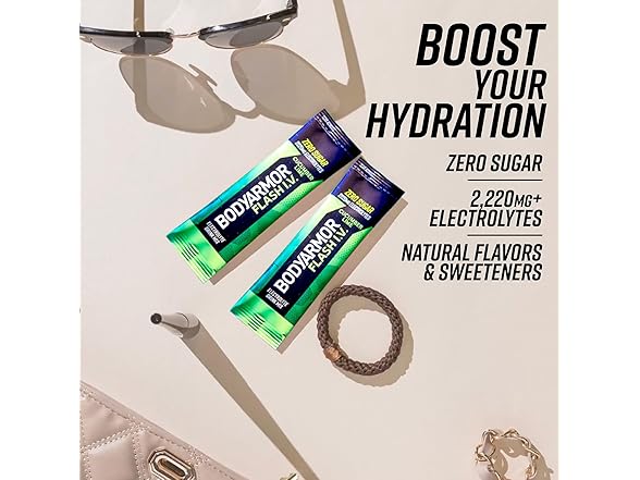 6CT BODYARMOR Flash IV Electrolyte Packets, Cucumber