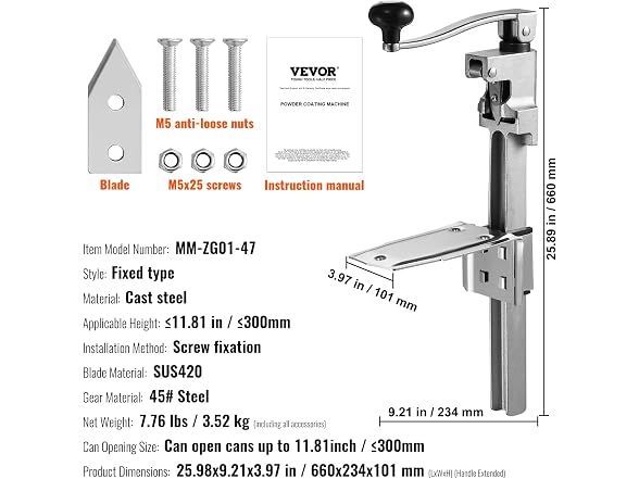 VEVOR Manual Can Opener