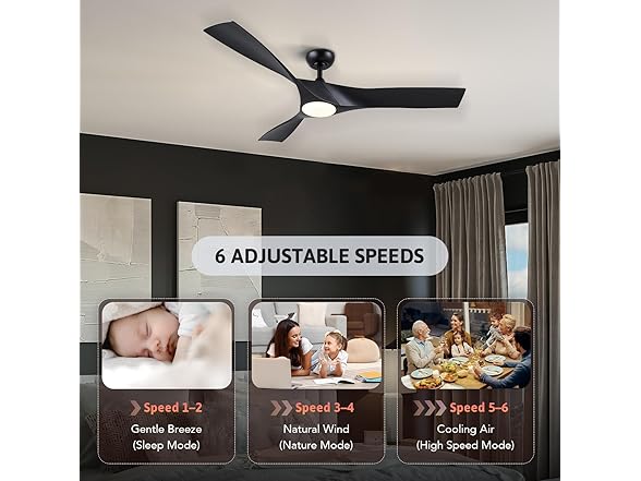 VONLUCE 52In Modern Ceiling Fan