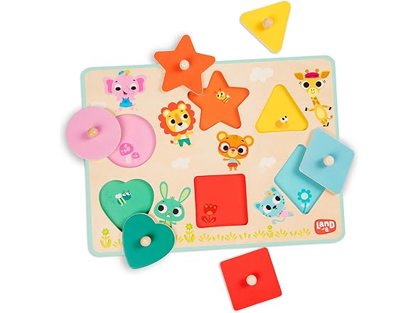 B. toys Wooden Peg Puzzle