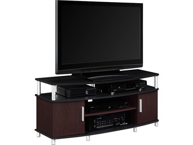 $44.99, Was $160.90, 72% Off! Ameriwood Home TV Stand, Cherry/Black dealfomo