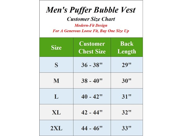Mens Heavyweight Puffer Bubble Vest (S-2XL)