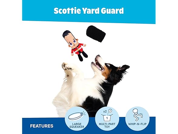 Barkbox Scottie Yard Guard Dog Toy | 2-in-1 Plush