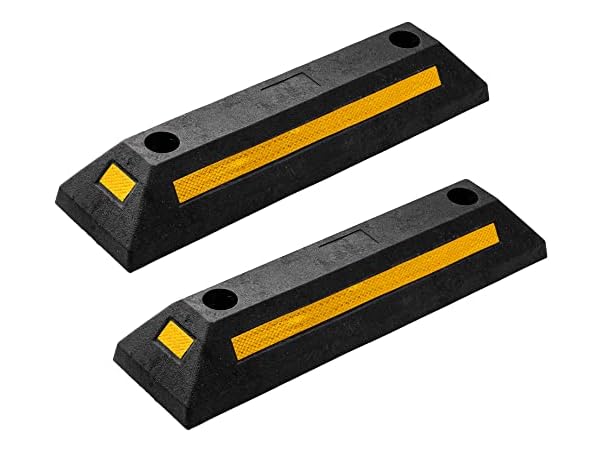 $19.99 Zone Tech TS0006 Heavy Duty Rubber Parking Guide- 21" 2Pk dealfomo