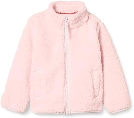 Amazon Essentials Girls' Sherpa Fleece Full-Zip Jacket, Light Pink, X-Small