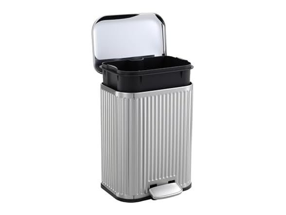 PrecisionAuto 5L Silver Stainless Steel Trash Can