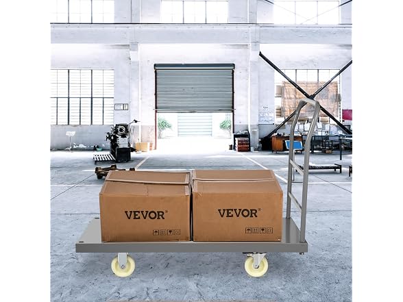 Flatbed Utility Cart, Supports up to 2000 lbs