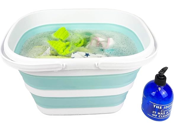 SAMMART Collapsible Tub with Handle 17L