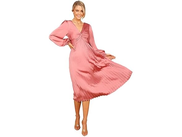 Petal & Pup (S) Noelle Twist Front Pleated Dress