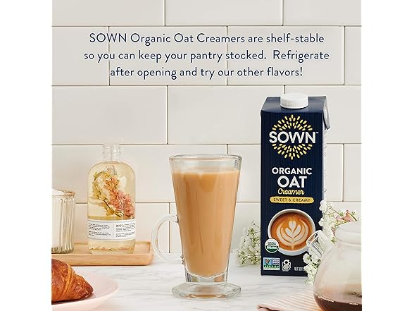 6PK SOWN Organic Oat Creamer Sweet & Creamy