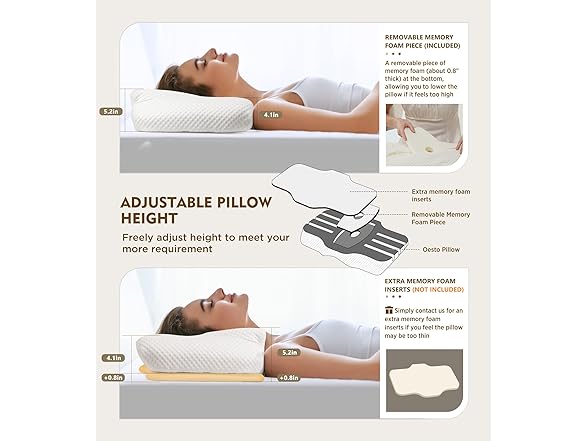 Osteo W0012 Cervical Bed Pillow for Neck Pain Relief