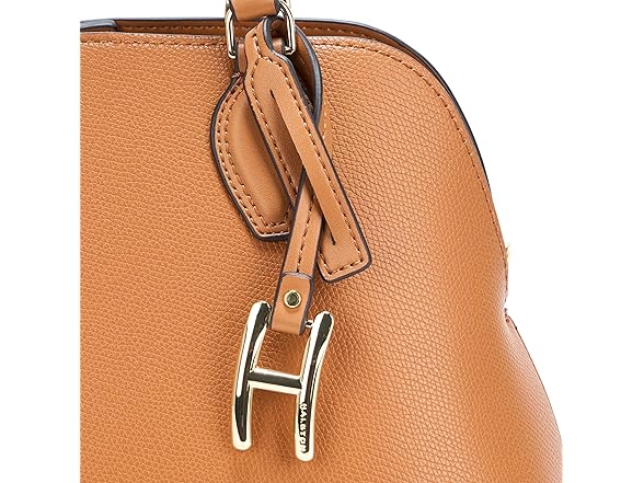 HALSTON H Quincy Embossed Pebble Top Zip Satchel