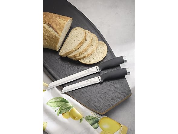 Hampton Forge Silverware Set, Epicure Bread Knives 2 Piece