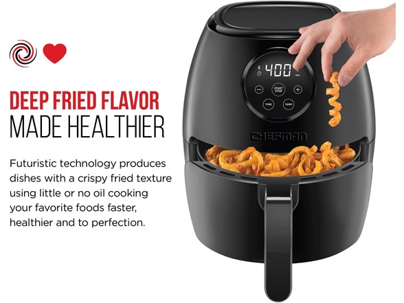 CHEFMAN Small Air Fryer, 3.6 Qt