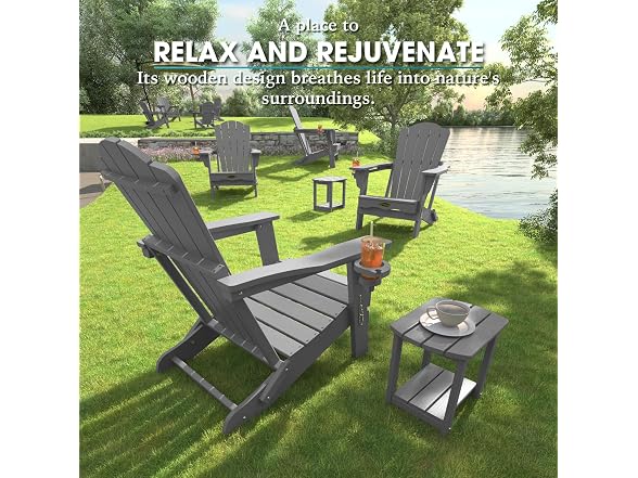 THOEOE Folding Adirondack Fire Chair
