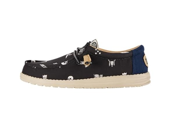 Hey Dude Wally Stars N Skulls Print Men's Shoes