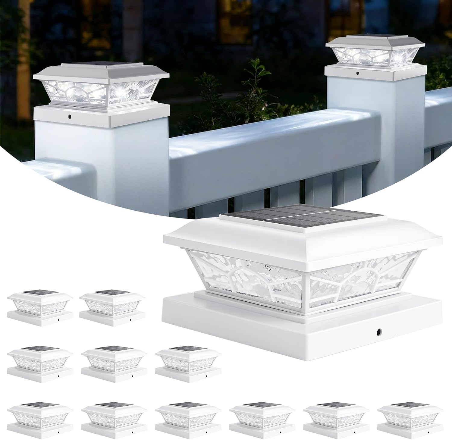 Brightever Solar Post Cap Lights 12 Pack - Gallery 10