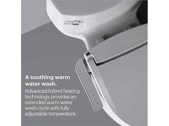Brondell LT89 Bidet Toilet Seat w/ Side Arm Control