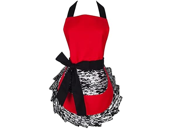 Floosum Girls (Free Size) Retro Sexy Kitchen Apron
