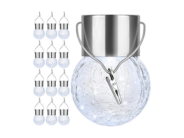 Bosceos KN0001 12Pack Solar Lights, Daylight White