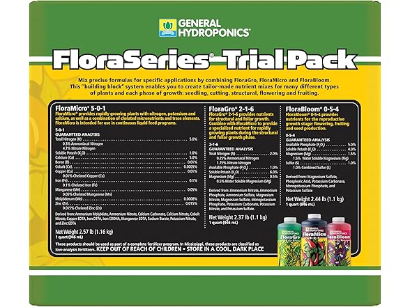 General Hydroponics Fertilizer System Trial Pack 