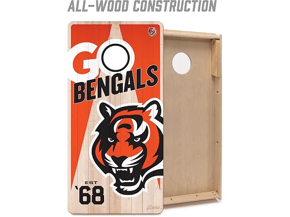 YouTheFan NFL 2' x 4' Wood Cornhole Set